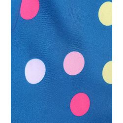 Babyhug Sleeveless V Cut Swimsuit Polka Dot Pattern - Navy