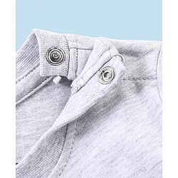 Babyhug Cotton Knit Half Sleeves T-Shirt Avengers Print - Ecru Melange