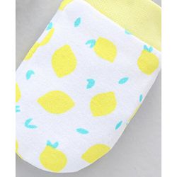 Babyhug 100% Cotton Mittens Striped & Lemon Print Pack Of 3 - Multicolor