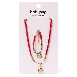 Babyhug Neck Piece & Bracelets Set - Multicolor