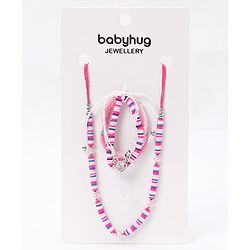 Babyhug Free Size Neck Piece & Bracelet Set- Multicolor