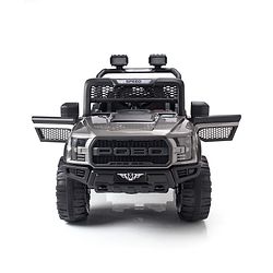 Babyhug Battery Operated Ride On Jeep With Lights and Music - Grey