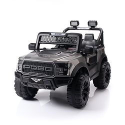 Babyhug Battery Operated Ride On Jeep With Lights and Music - Grey