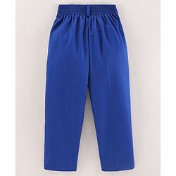 Babyhug Full Sleeves 4 Piece Party Suit With Bow - Royal Blue