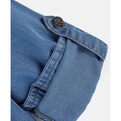 Babyhug Full Sleeves Denim Shirt with Number Print - Blue