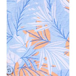 Babyhug cotton Half sleeves Knit boys shirt Tropical Print- Light Blue