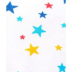 Babyhug 100% Cotton Stars Printed Cap Mittens & Booties - Cap Diameter 13 cm
