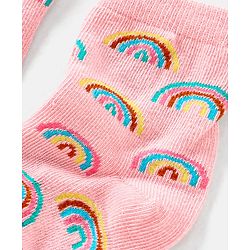 Cute Walk by Babyhug Cotton Non Terry Anti Bacterial Ankle Length Socks Unicorn Design Pack of 5 - Multicolour