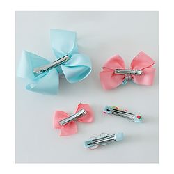 Babyhug Free Size Hair Clips Bow Design Pack of 5 - Multicolor