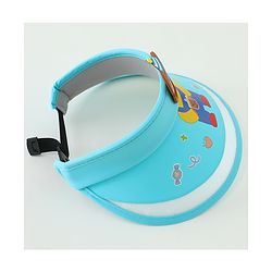 Babyhug Free Size Bucket Hat Teddy Applique - Light Blue