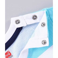 Babyhug Cotton Knit Half Sleeves T-Shirt Truck Print - Blue