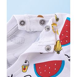 Babyhug Half Sleeves T-Shirt Summer Theme Print - White