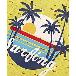 Babyhug Cotton Half Sleeves T-Shirt Stripes & Pine Tree Print Pack of 3 - Yellow & White