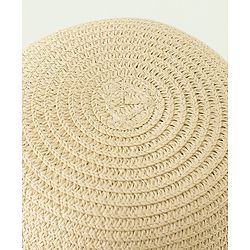 Babyhug Straw Hat With Crochet Fruit Applique & Purse Beige - Diameter 17.5 cm