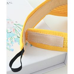 Babyhug Straw Hat With Face Applique & Purse Beige- Diameter 48 cm