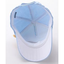 Babyhug Whale Embroidery With Text Print Cap - Blue