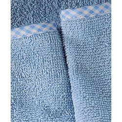 Babyhug Shark Headed Cotton Knit Hooded Towel - Blue