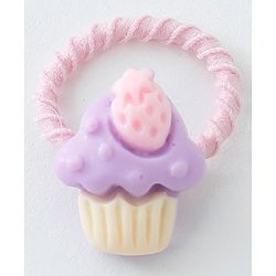 Babyhug Free Size Hair Rubber Bands Cupcake Design Pack of 10- Multicolor