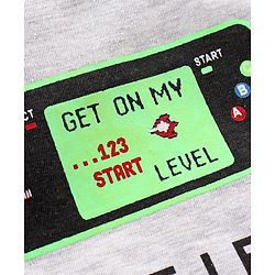 Babyhug 100% Cotton Half Sleeves Shirt With T-Shirt Text Print- Blue & White