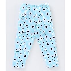 Babyhug Cotton Elastic Knit Full Length Leggings Star Print Pack of 3 - White