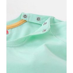 Babyhug Cotton Knit Half Sleeves T-Shirt Lion Print - Green