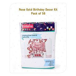 Babyhug Birthday Decor Kit Rose Gold - Pack Of 56
