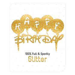 Babyhug Happy Birthday Cake Topper - Gold