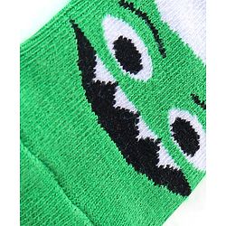 Cute Walk by Babyhug Non Terry Anti Bacterial Ankle Length Monster Design Socks Pack of 3 - Red Blue & Green