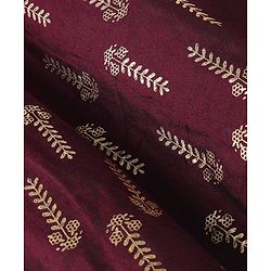 Babyhug Woven Foil Printed Sleeveless Ethnic Dress - Maroon