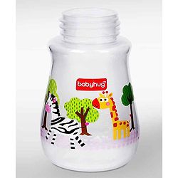 Babyhug Anti-Colic Sterilizable PP Feeding Bottle with Handle Pink 150 ml | BPA-Free | Leak-Resistant| Silicone | Mimics Natural Feeding