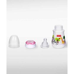 Babyhug Anti-Colic Sterilizable PP Feeding Bottle with Handle Pink 150 ml | BPA-Free | Leak-Resistant| Silicone | Mimics Natural Feeding