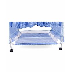 Babyhug Angel Dreams Cradle With Storage Basket & Mosquito Net - Blue