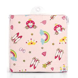Babyhug Premium Cotton Fitted Crib Sheets Princess Theme Pack of 2 - Pink
