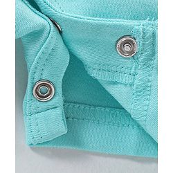 Babyhug 100% Cotton Half Sleeves Romper Dino Print - Blue