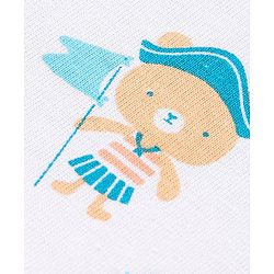 Babyhug 100% Cotton Half Sleeves Pirate Themed Tee Pack of 3 - Red & White
