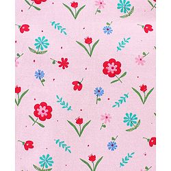 Babyhug 100% Cotton Sleeveless Striped Slips Floral Print Pack of 3 - Red Pink & Blue
