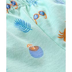 Babyhug 100% Cotton Briefs Crab Print Pack of 3 - Blue