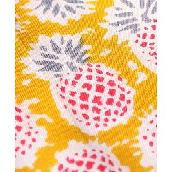 Babyhug 100% Cotton Woven Cap Sleeves Ethnic Dress with Fruits Print - Yellow