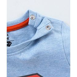 Babyhug Cotton Half Sleeves Superman Logo Print T-Shirt - Blue