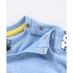 Babyhug Cotton Half Sleeves T-Shirt Tom & Jerry Print - Blue Melange