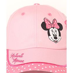 Babyhug Cotton Disney Minnie Mouse Printed Baseball Cap Pink - Circumference 54 cm