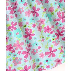 Babyhug 100% Cotton Knit Sleeveless Frocks with Bow Applique Stripes & Floral Print Pack of 2 - Pink & Mint