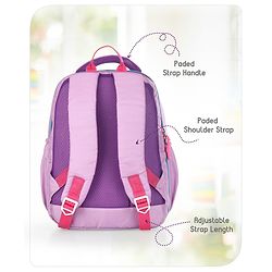 Babyhug School Backpack Mermaid Purple - 15.5 Inches