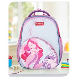 Babyhug School Backpack Mermaid Purple - 15.5 Inches