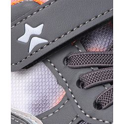 Cute Walk by Babyhug Color Block Sneakers with Velcro Closure - Dark Grey