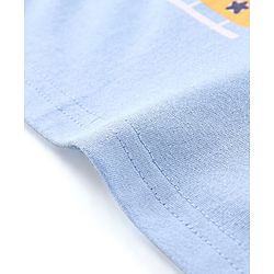 Babyhug Cotton Knit Full Sleeves Night Suit Plane Print - Blue