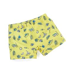 Babyhug Above Knee Length Beach Theme Swimming Trunk - Yellow