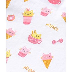 Babyhug 100% Cotton Half Sleeves T-Shirts Polka Dots Printed Pack of 3 - Pink & White