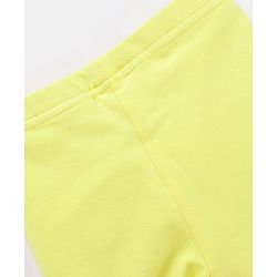 Babyhug Cotton Lycra Full Length Solid Color Leggings - Yellow
