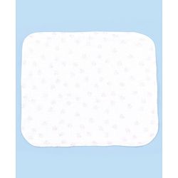 Babyhug Knitted Terry Wash Cloth Pack of 6 Paws Print - Orange & White